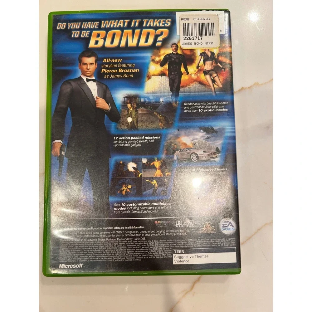 James Bond 007 Xbox Game Bundle Agent Under Fire and Nightfire EA Games Original